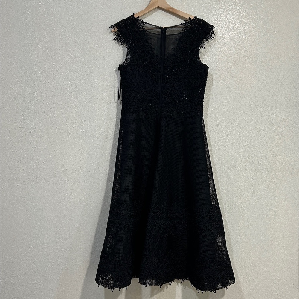 Teri Jon Embellished Black Madi Gown Sleeveless Dress Sz 6